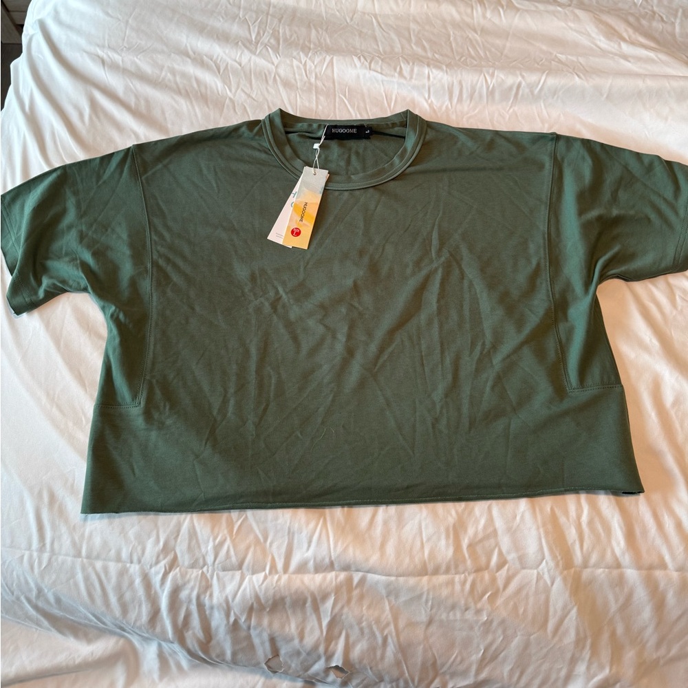 Olive Green Crop Top
